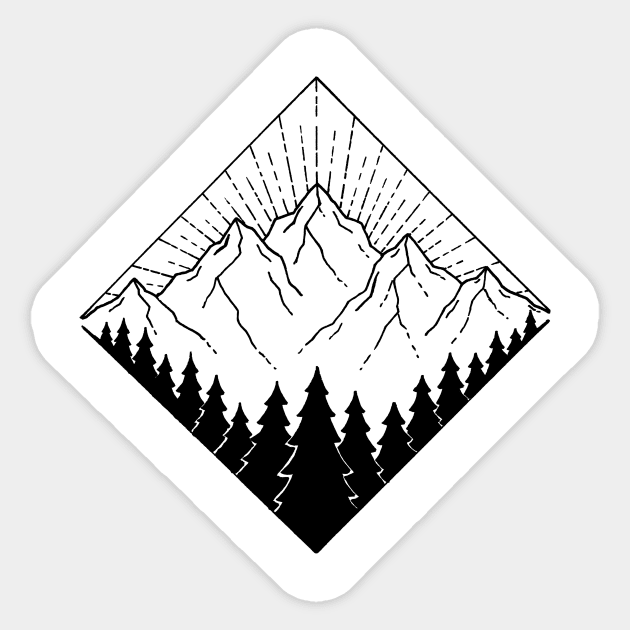 Morning Mountain Sticker by SommersethArt